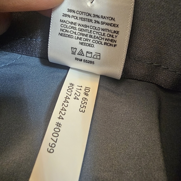 Express Editor High Rise Flare Casual Office Deep Sky Blue Career Pants 12 Long - Picture 8 of 10